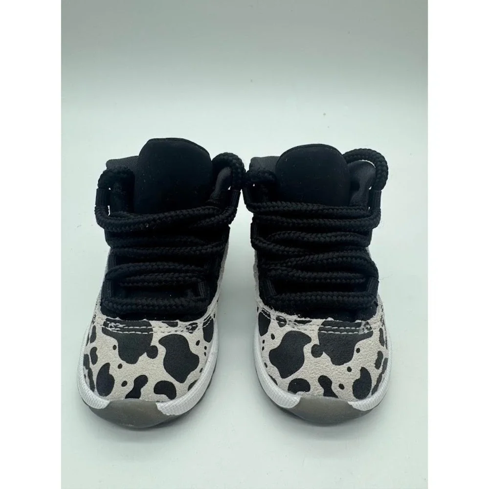 Jordan 11 Retro Little Flex Animal Instinct Black White DO3856-010 Toddler 4C